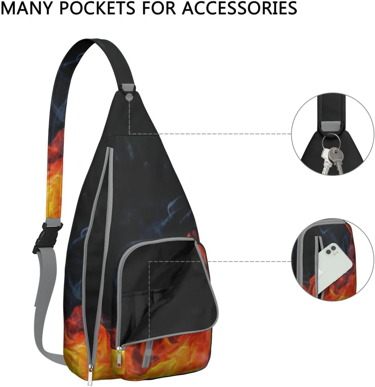 Shoulder Sling Crossbody Casual Chest Bag For Travel Sports Running,Backpack for Men & Women Lightweight Sports BagCrossbody Concealed Carry,Abstract Shoulder Bag Waterproof Chest Bag