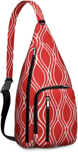 Shoulder Sling Crossbody Casual Chest Bag For Travel Sports Running,Backpack for Men & Women Lightweight Sports BagCrossbody Concealed Carry,Abstract Shoulder Bag Waterproof Chest Bag