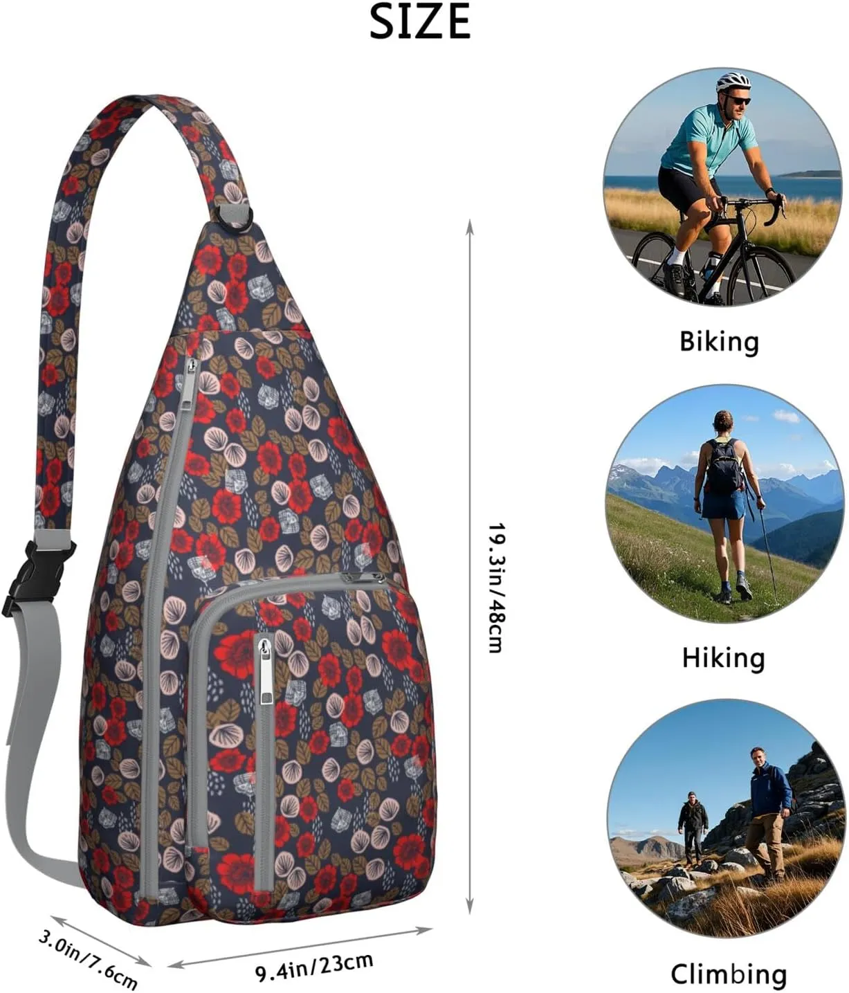 Shoulder Sling Crossbody Casual Chest Bag For Travel Sports Running,Backpack for Men & Women Lightweight Sports BagCrossbody Concealed Carry,Abstract Shoulder Bag Waterproof Chest Bag