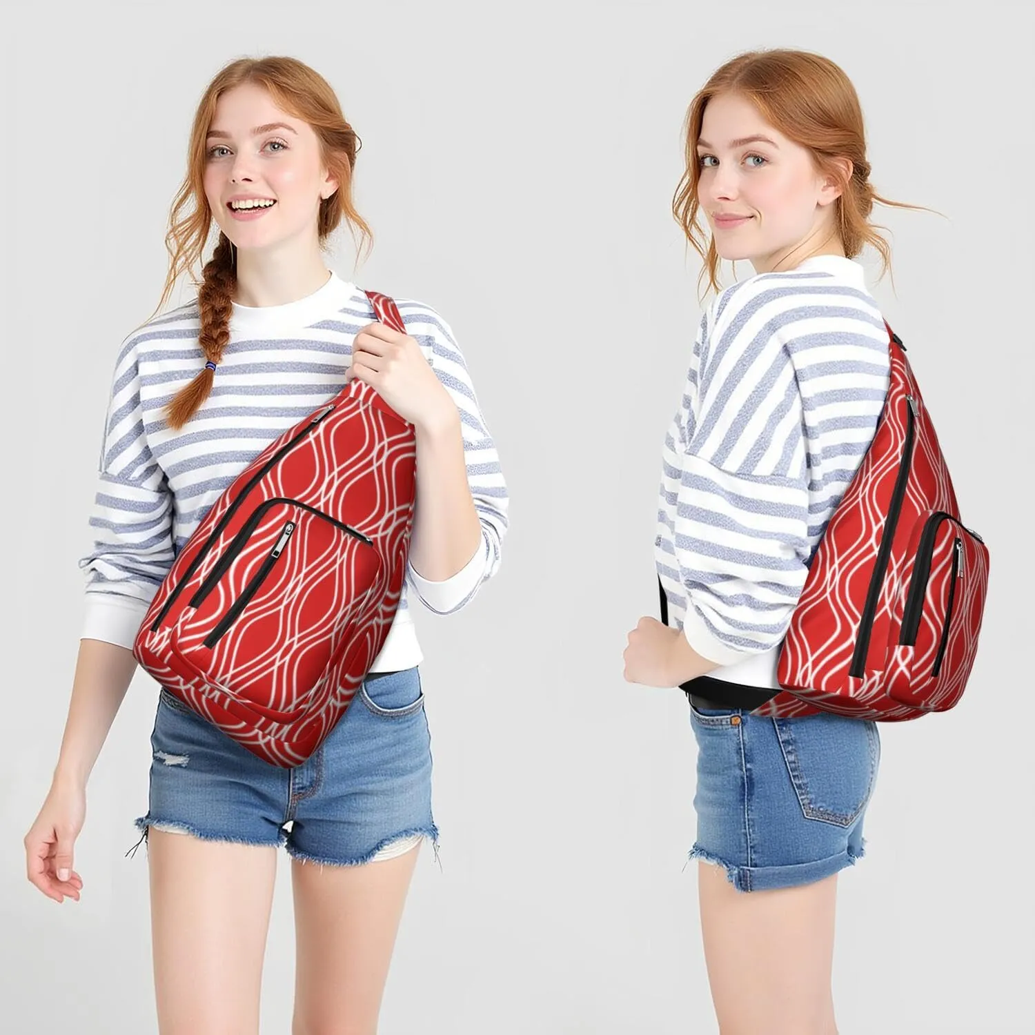 Shoulder Sling Crossbody Casual Chest Bag For Travel Sports Running,Backpack for Men & Women Lightweight Sports BagCrossbody Concealed Carry,Abstract Shoulder Bag Waterproof Chest Bag