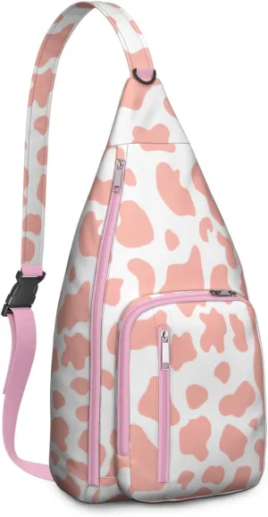 Shoulder Sling Crossbody Casual Chest Bag For Travel Sports Running,Backpack for Men & Women Lightweight Sports BagCrossbody Concealed Carry,Cow Shoulder Bag Waterproof Chest Bag
