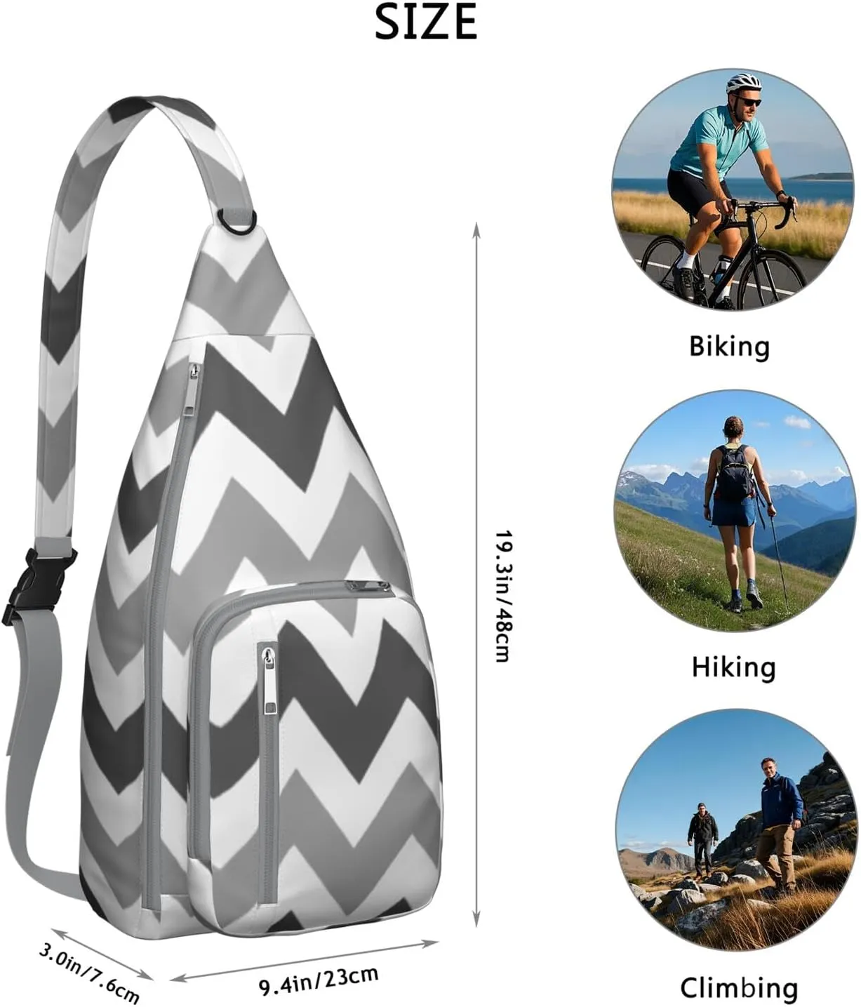 Shoulder Sling Crossbody Casual Chest Bag For Travel Sports Running,Backpack for Men & Women Lightweight Sports BagCrossbody Concealed Carry,Fashion Shoulder Bag Waterproof Chest Bag