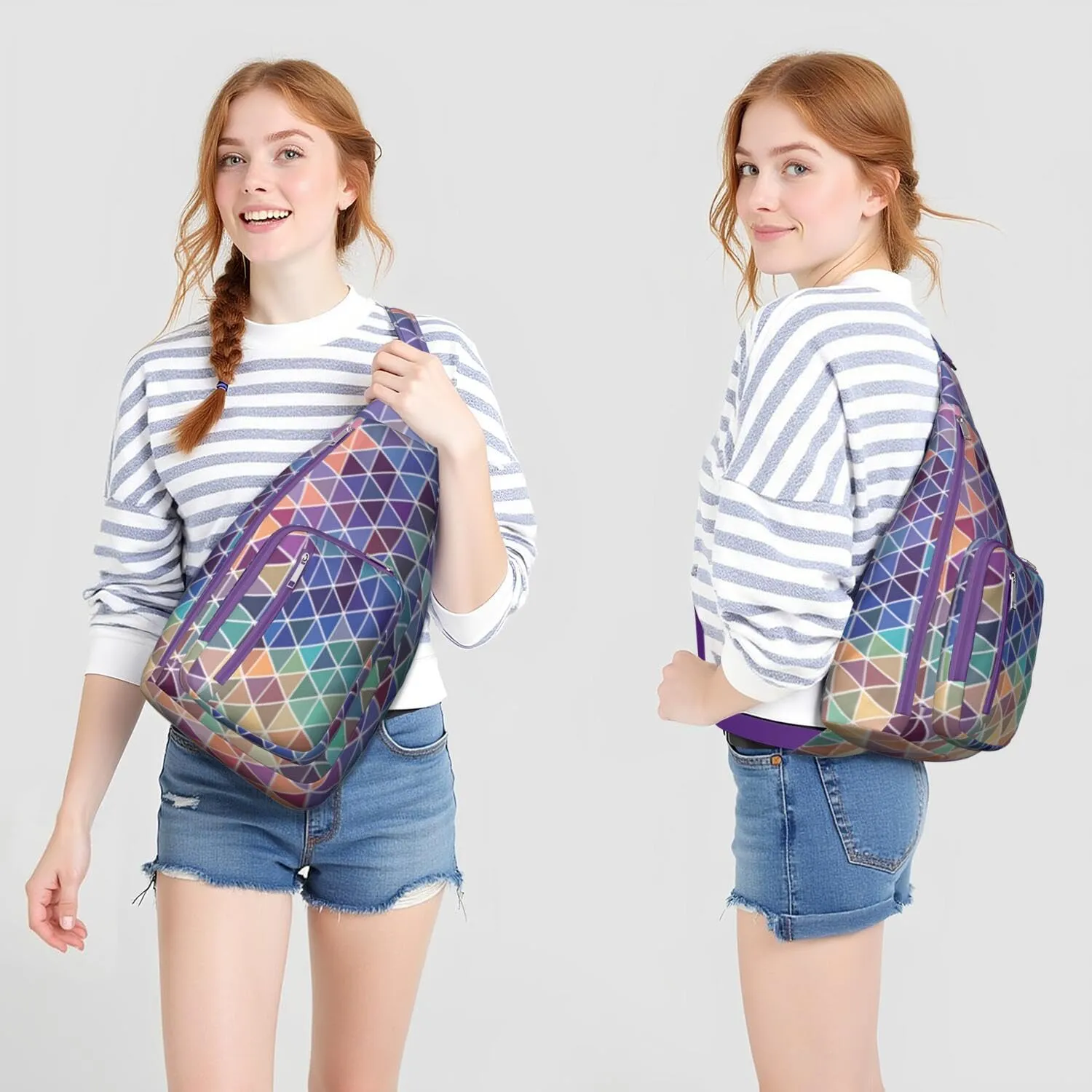 Shoulder Sling Crossbody Casual Chest Bag For Travel Sports Running,Backpack for Men & Women Lightweight Sports BagCrossbody Concealed Carry,Fashion Shoulder Bag Waterproof Chest Bag
