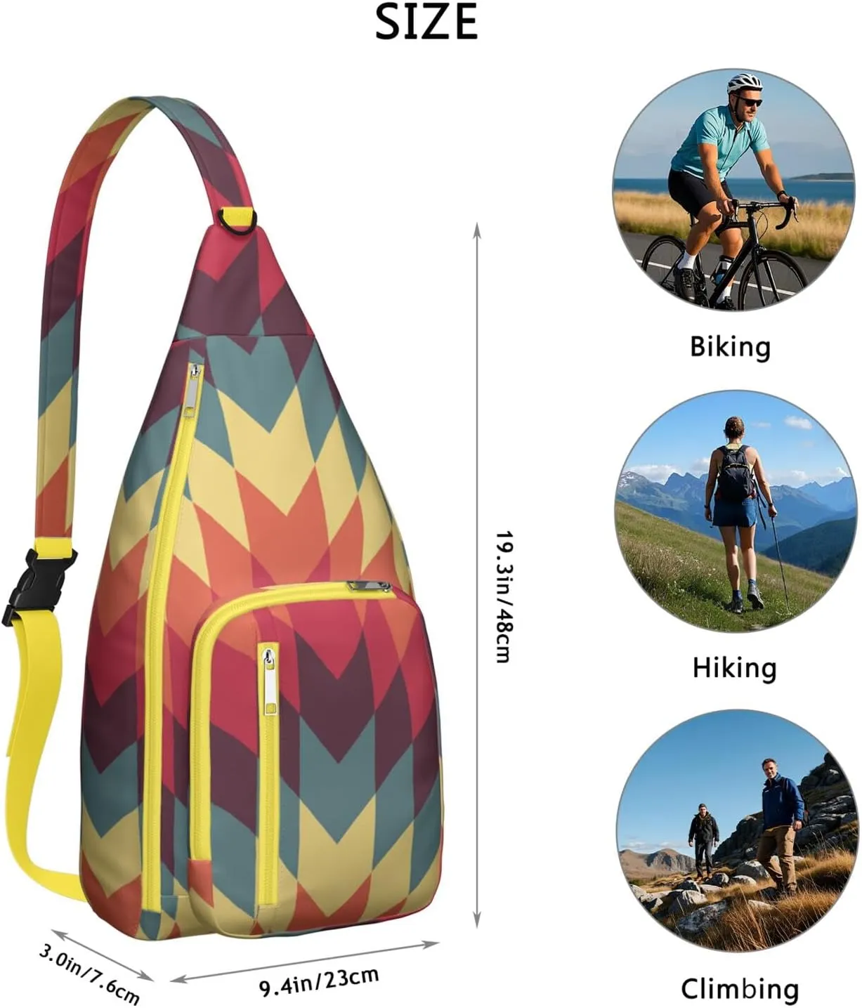 Shoulder Sling Crossbody Casual Chest Bag For Travel Sports Running,Backpack for Men & Women Lightweight Sports BagCrossbody Concealed Carry,Fashion Shoulder Bag Waterproof Chest Bag