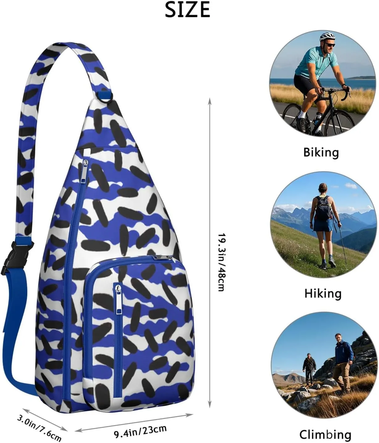 Shoulder Sling Crossbody Casual Chest Bag For Travel Sports Running,Backpack for Men & Women Lightweight Sports BagCrossbody Concealed Carry,Fashion Shoulder Bag Waterproof Chest Bag