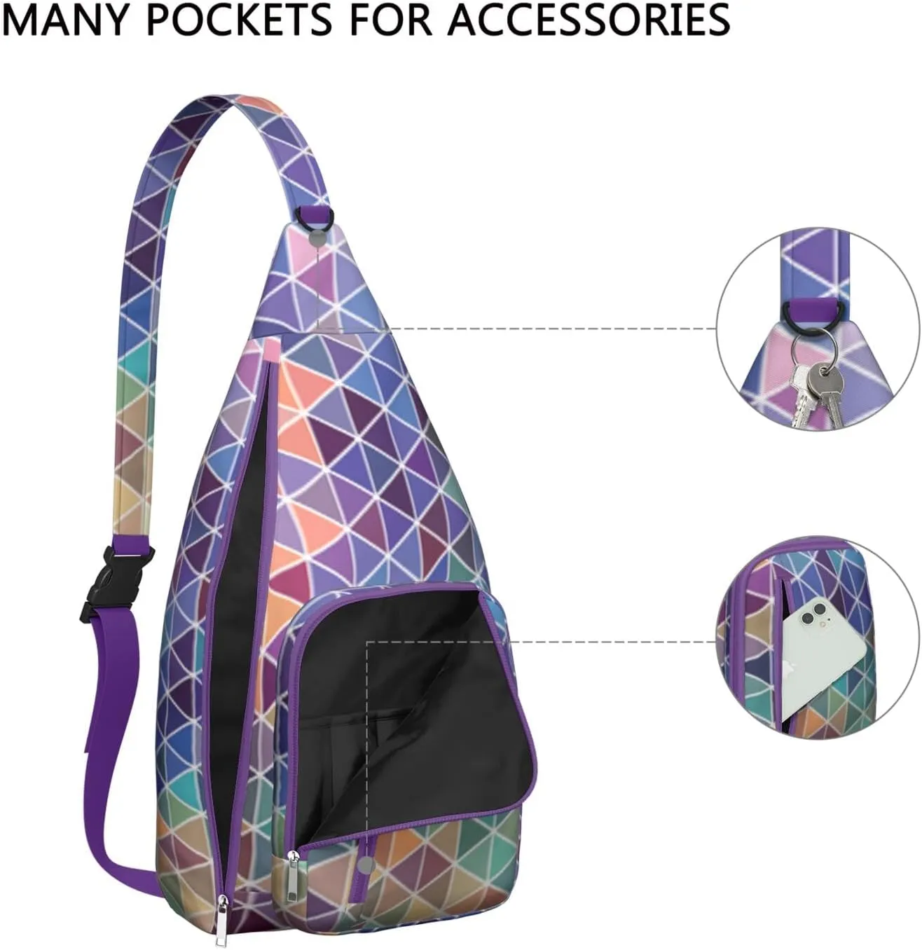 Shoulder Sling Crossbody Casual Chest Bag For Travel Sports Running,Backpack for Men & Women Lightweight Sports BagCrossbody Concealed Carry,Fashion Shoulder Bag Waterproof Chest Bag