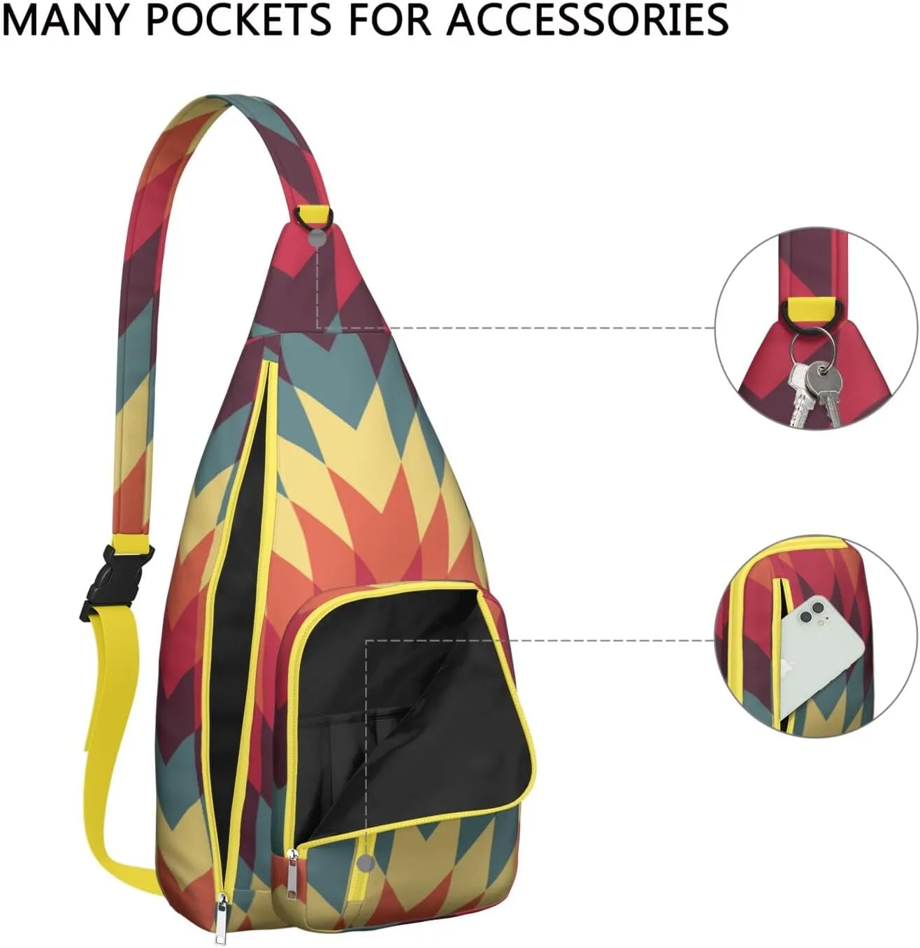 Shoulder Sling Crossbody Casual Chest Bag For Travel Sports Running,Backpack for Men & Women Lightweight Sports BagCrossbody Concealed Carry,Fashion Shoulder Bag Waterproof Chest Bag