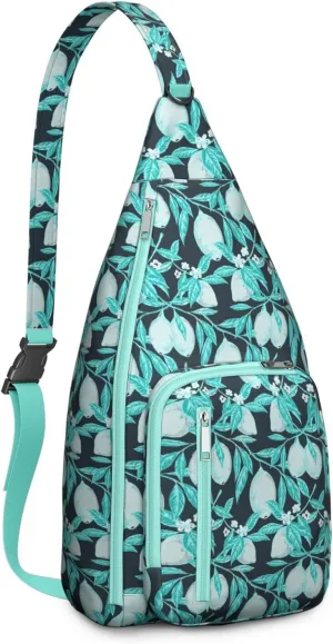 Shoulder Sling Crossbody Casual Chest Bag For Travel Sports Running,Backpack for Men & Women Lightweight Sports BagCrossbody Concealed Carry,Lemon Shoulder Bag Waterproof Chest Bag