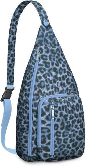 Shoulder Sling Crossbody Casual Chest Bag For Travel Sports Running,Backpack for Men & Women Lightweight Sports BagCrossbody Concealed Carry,Leopard Shoulder Bag Waterproof Chest Bag