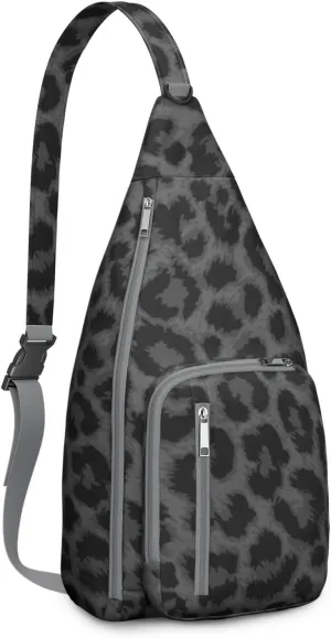 Shoulder Sling Crossbody Casual Chest Bag For Travel Sports Running,Backpack for Men & Women Lightweight Sports BagCrossbody Concealed Carry,Leopard Shoulder Bag Waterproof Chest Bag