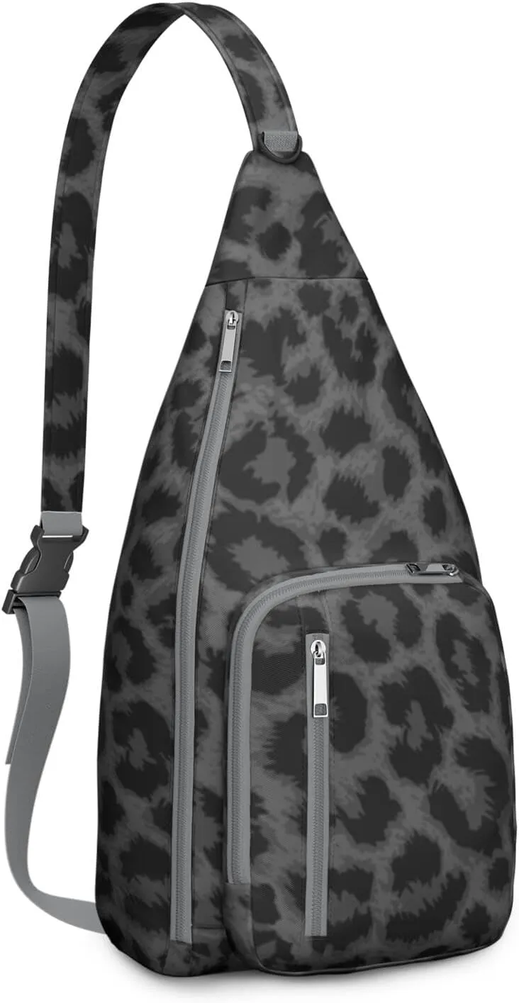 Shoulder Sling Crossbody Casual Chest Bag For Travel Sports Running,Backpack for Men & Women Lightweight Sports BagCrossbody Concealed Carry,Leopard Shoulder Bag Waterproof Chest Bag
