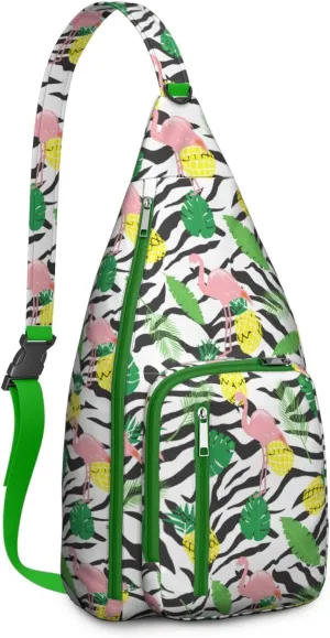Shoulder Sling Crossbody Casual Chest Bag For Travel Sports Running,Backpack for Men & Women Lightweight Sports BagCrossbody Concealed Carry,Pineapple Shoulder Bag Waterproof Chest Bag