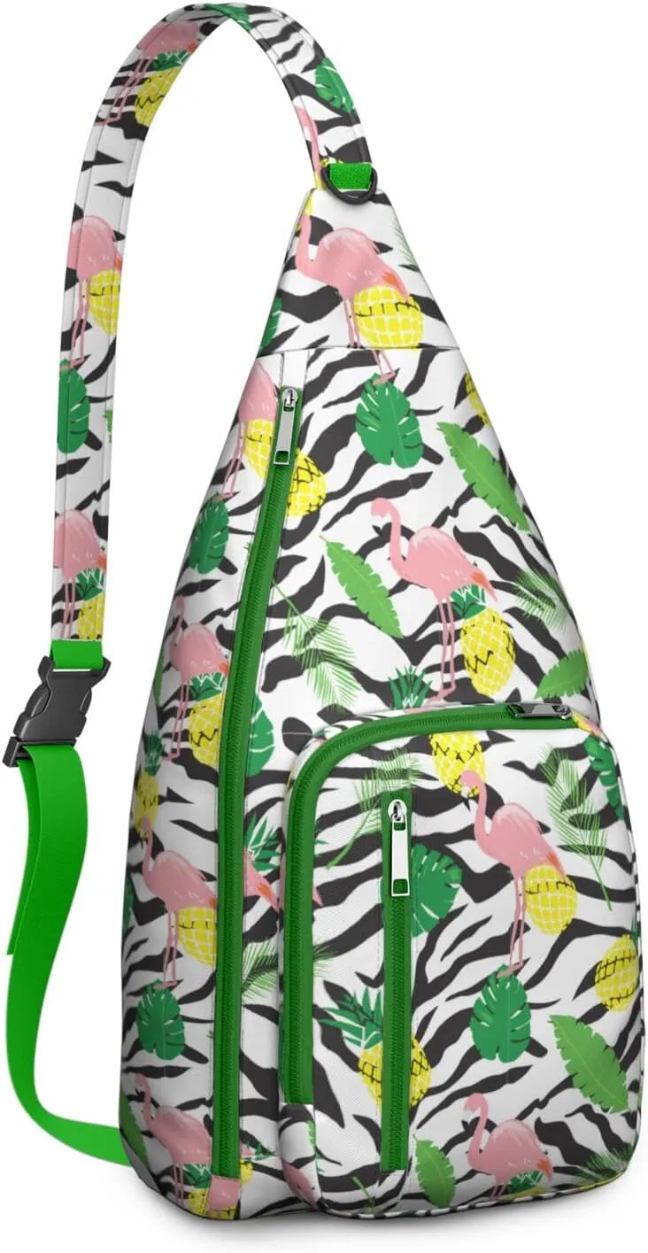 Shoulder Sling Crossbody Casual Chest Bag For Travel Sports Running,Backpack for Men & Women Lightweight Sports BagCrossbody Concealed Carry,Pineapple Shoulder Bag Waterproof Chest Bag
