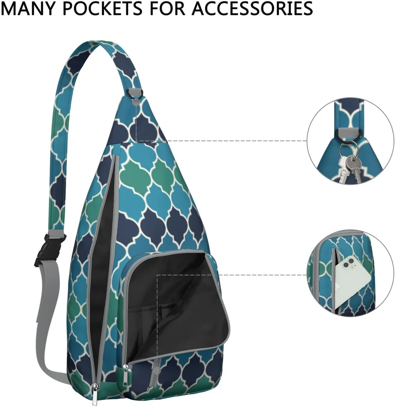Shoulder Sling Crossbody Casual Chest Bag For Travel Sports Running,Backpack for Men & Women Lightweight Sports BagCrossbody Concealed Carry,Plaid Shoulder Bag Waterproof Chest Bag