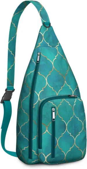 Shoulder Sling Crossbody Casual Chest Bag For Travel Sports Running,Backpack for Men & Women Lightweight Sports BagCrossbody Concealed Carry,Plaid Shoulder Bag Waterproof Chest Bag