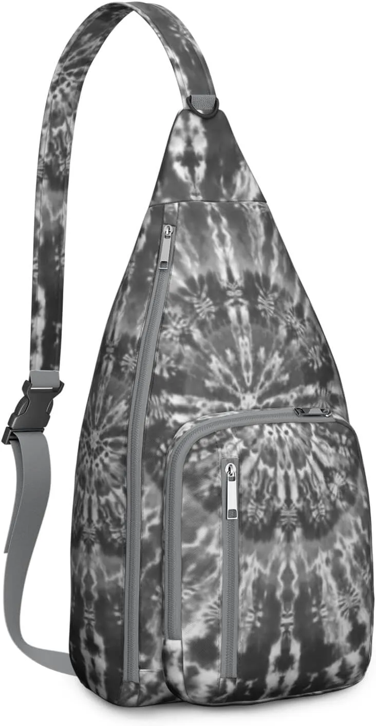 Shoulder Sling Crossbody Casual Chest Bag For Travel Sports Running,Backpack for Men & Women Lightweight Sports BagCrossbody Concealed Carry,Tie dye Shoulder Bag Waterproof Chest Bag