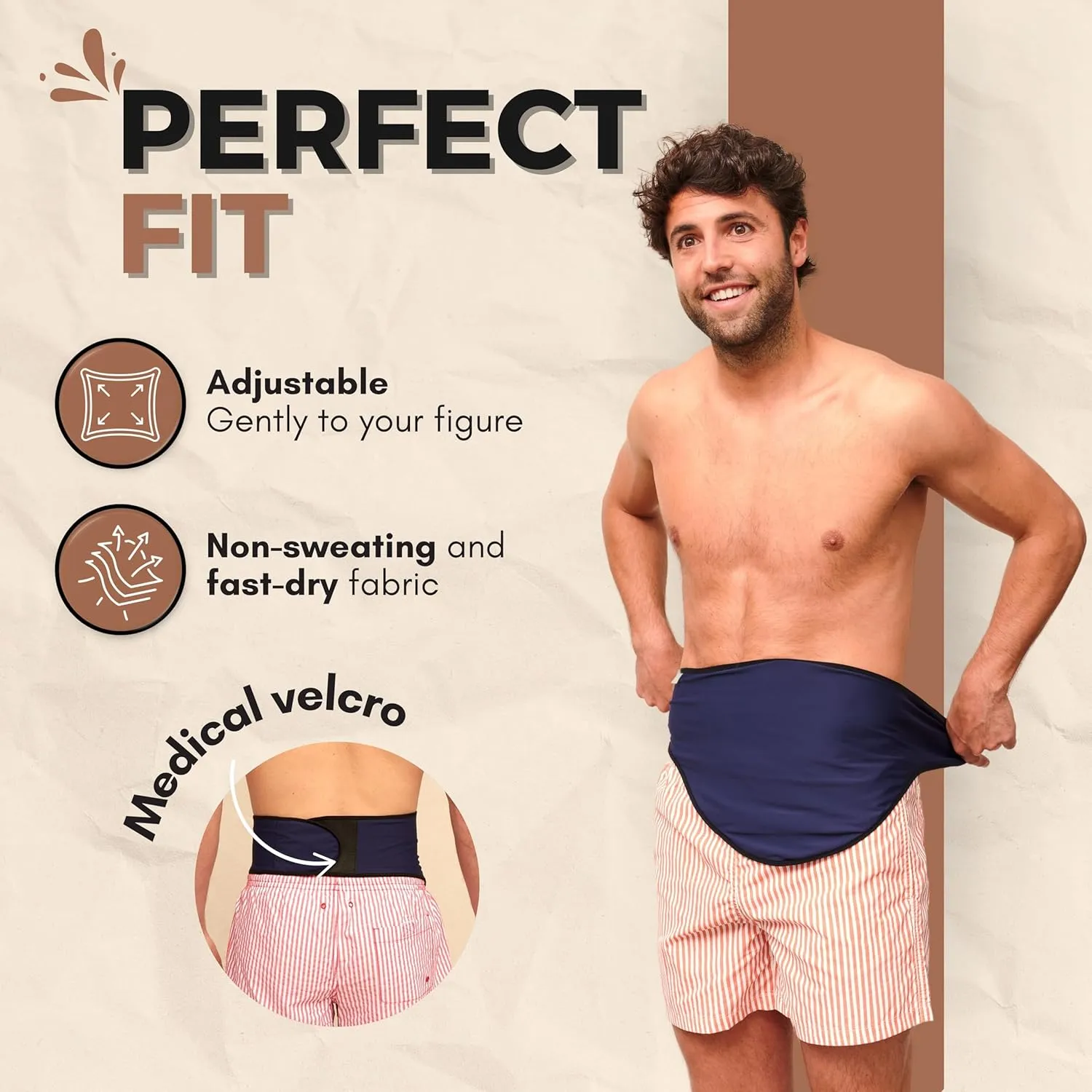 SIIL Ostomy Belt for Men & Women | FSA & FHA Approved | Premium Ostomy Bag Covers | Sports & Swimming | Colostomy Belts, Illeostomy Covers | Ostomy Wrap (Improved Zipper & Velcros) Made in EU