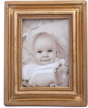 SIKOO 2.5x3.5 Vintage picture frames Small Picture Frame Wallet Size Picture frames 2.5 x 3.5 Mini Photo Frame Bronze Gold