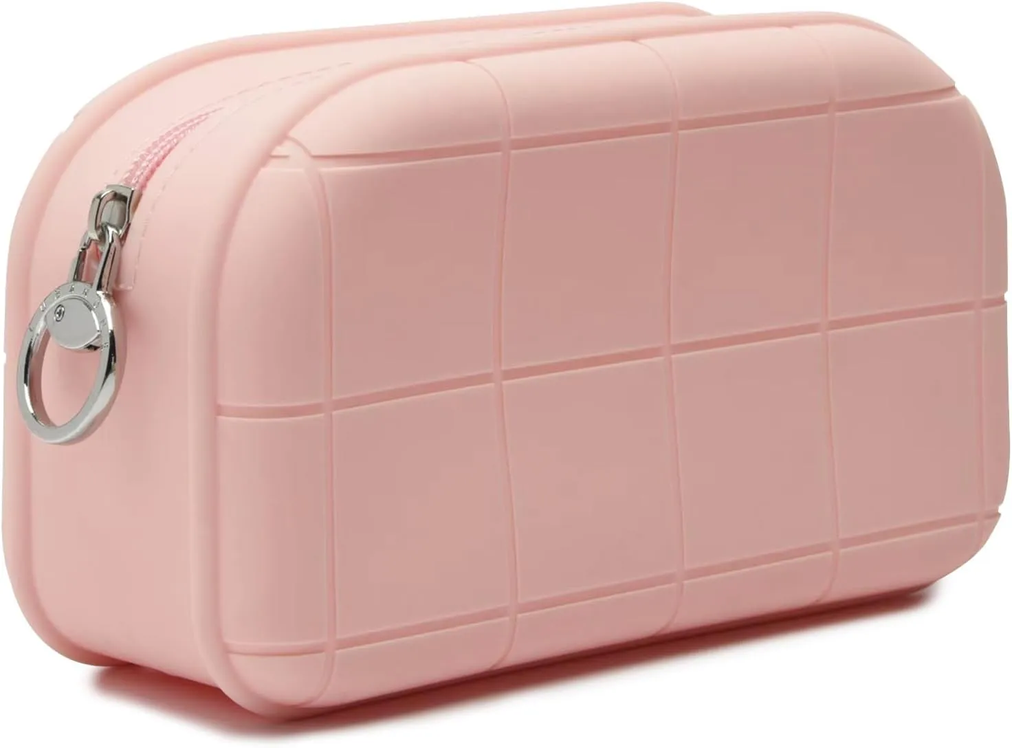 Silicone Makeup Bag Travel Cosmetic Bag Stuff Bag Makeup Pouch Cute Makeup Organizer Versatile Zipper Pouch for Women (Pink)