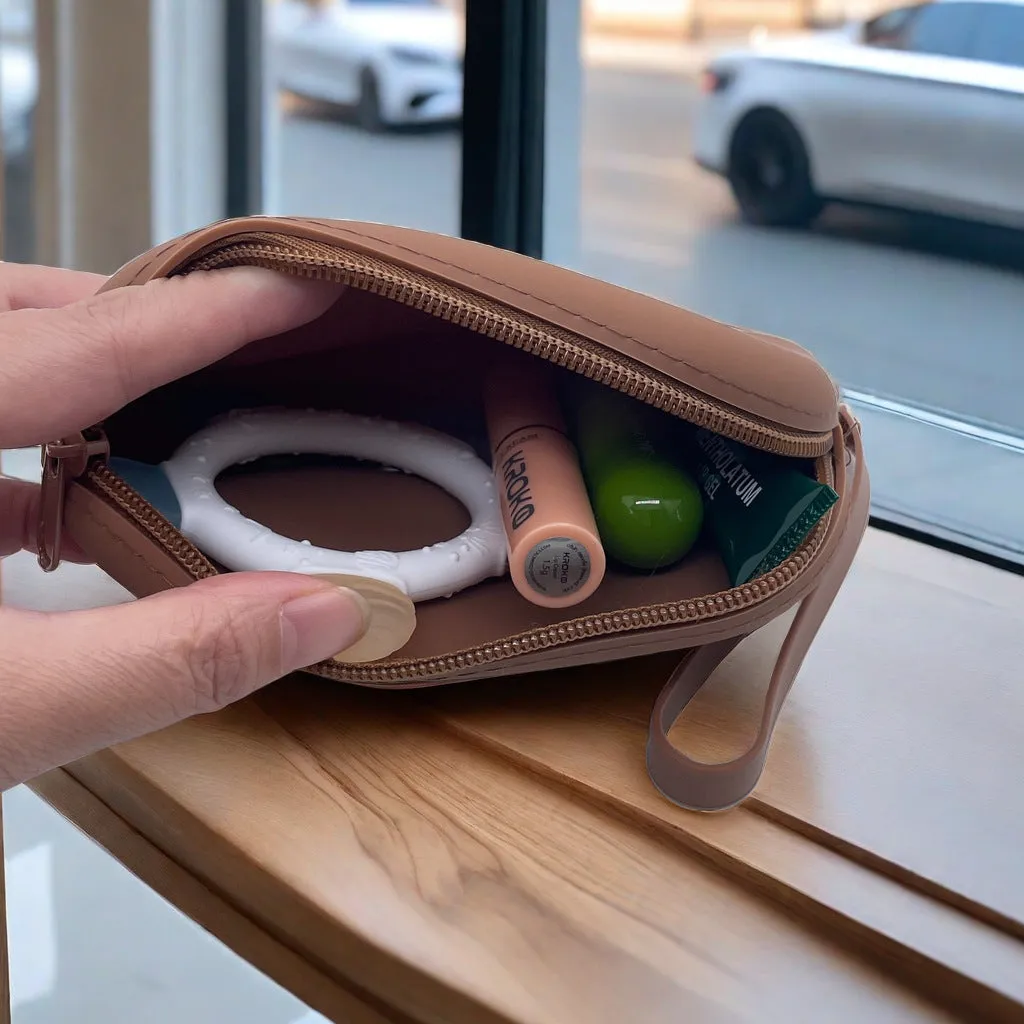 Silicone Object Storage Oval Bank Earphone Cosmetic Bags