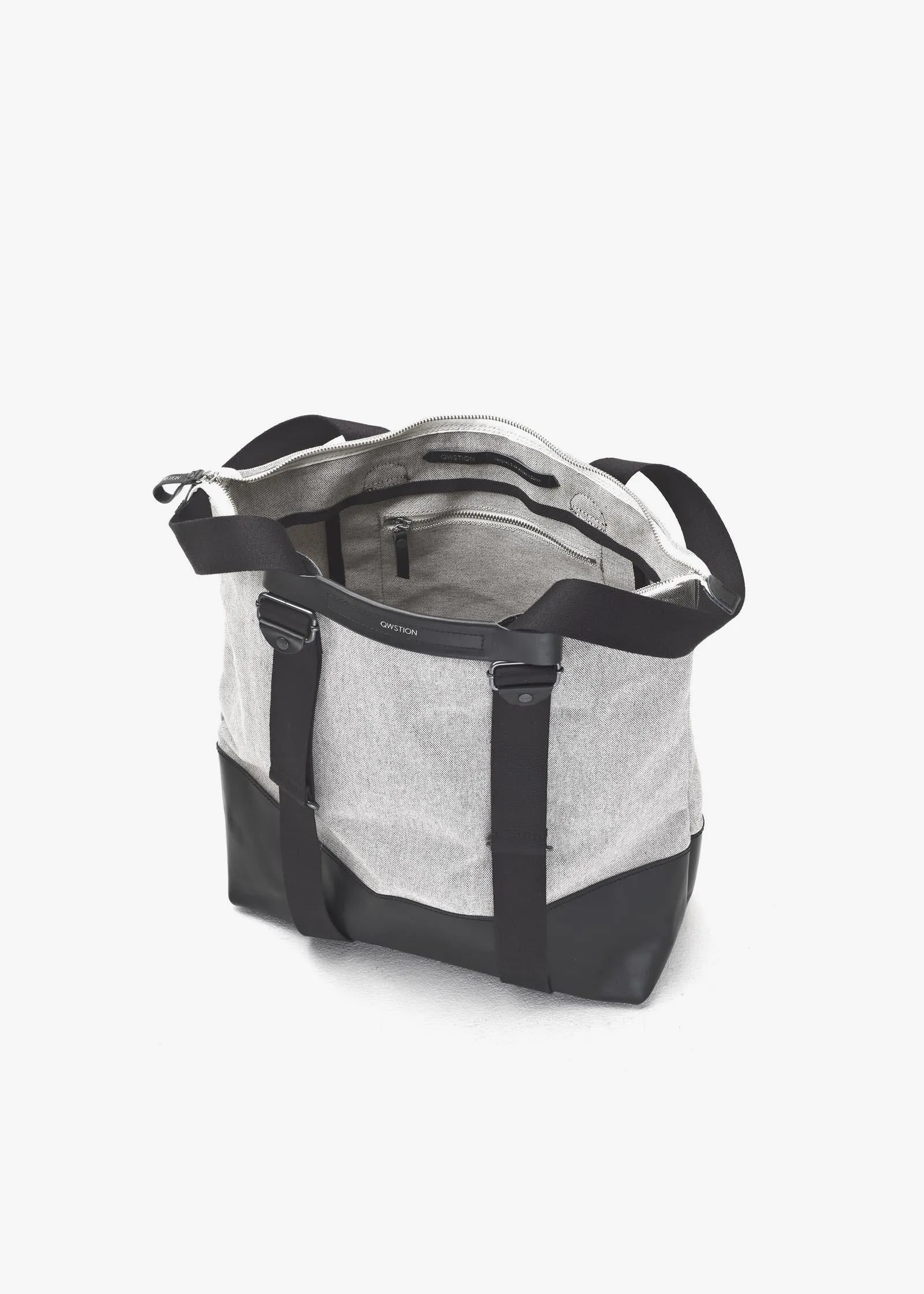 Simple Zipshopper – Raw Blend Leather Canvas
