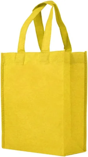 Simply Green Solutions - Plain Tote Bag, Thick Reusable Gift Bag with 16-Inch Handles, Use As Goodie Bags, Party Favor Bags, or Halloween Tote Bag, Yellow, Pack of 25