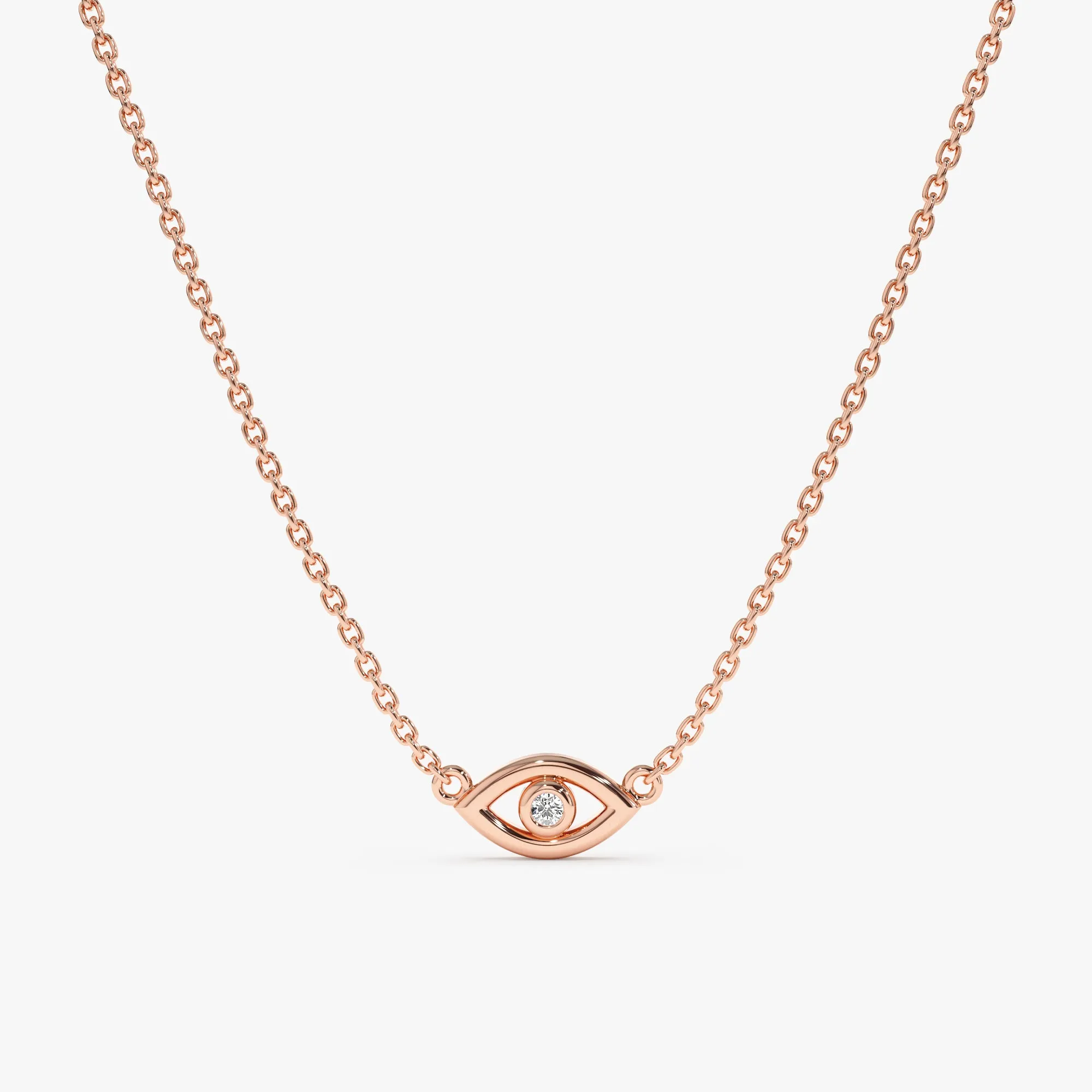 Single Diamond Lucky Eye Necklace, Elena