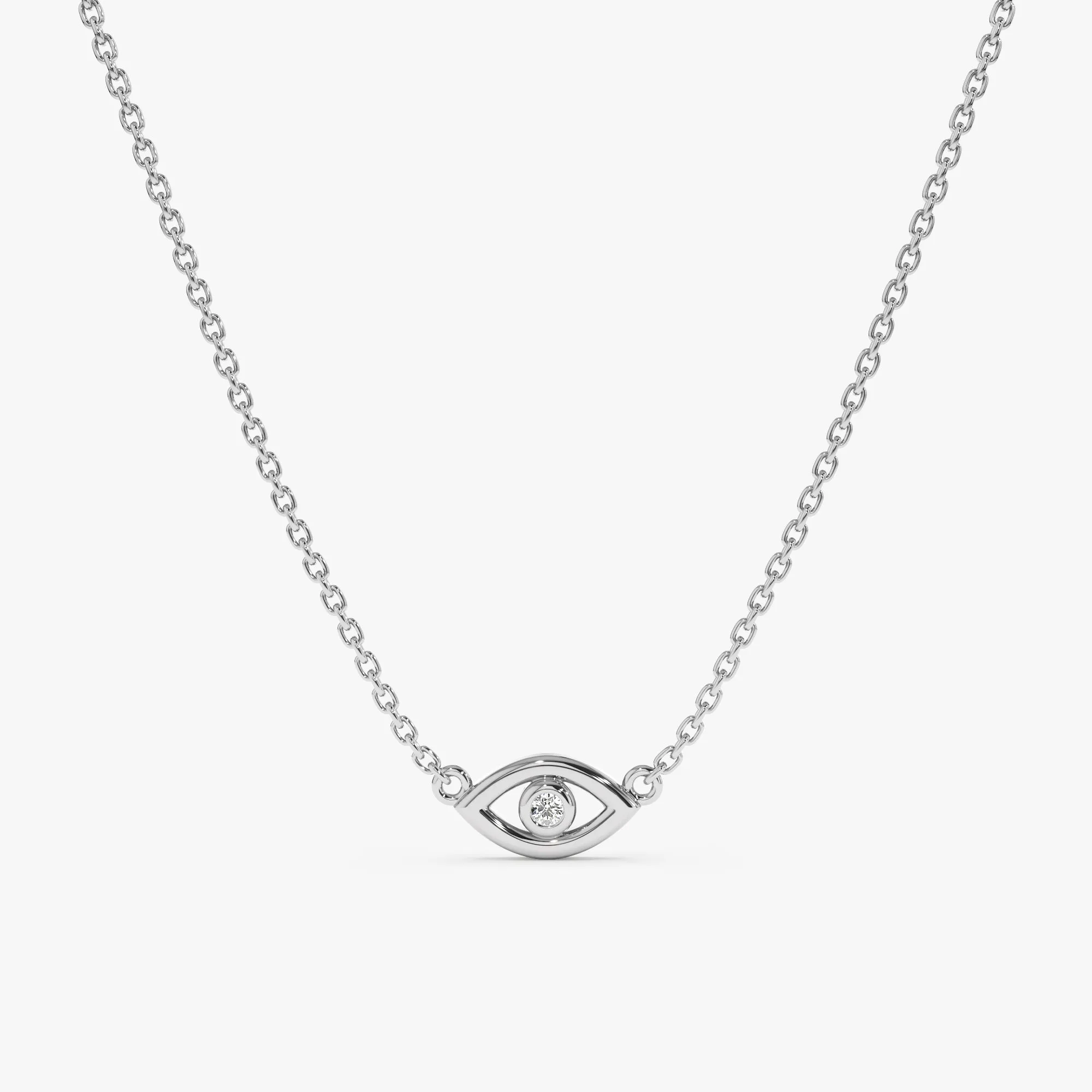 Single Diamond Lucky Eye Necklace, Elena