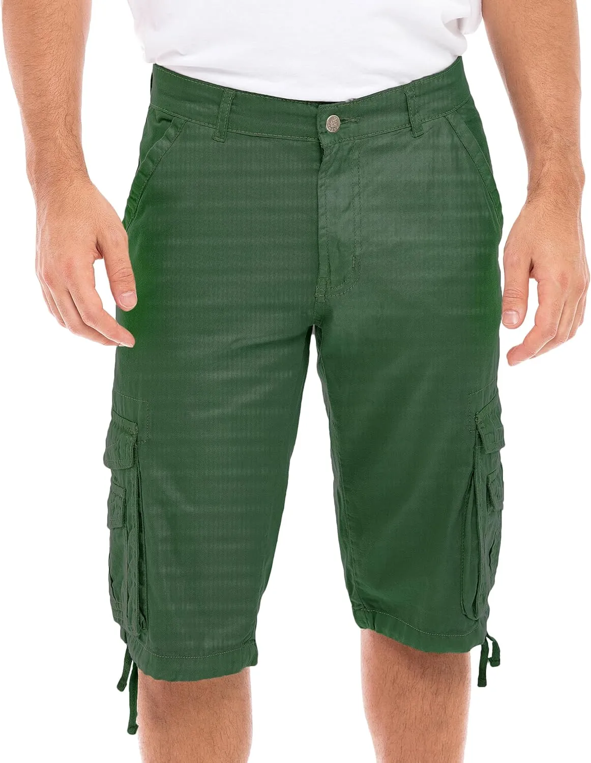 Skylinewears Men Cargo Shorts Classic Casual Cotton Multi-Pocket Work Hiking Fishing Below Knee Loose Fit Summer Shorts