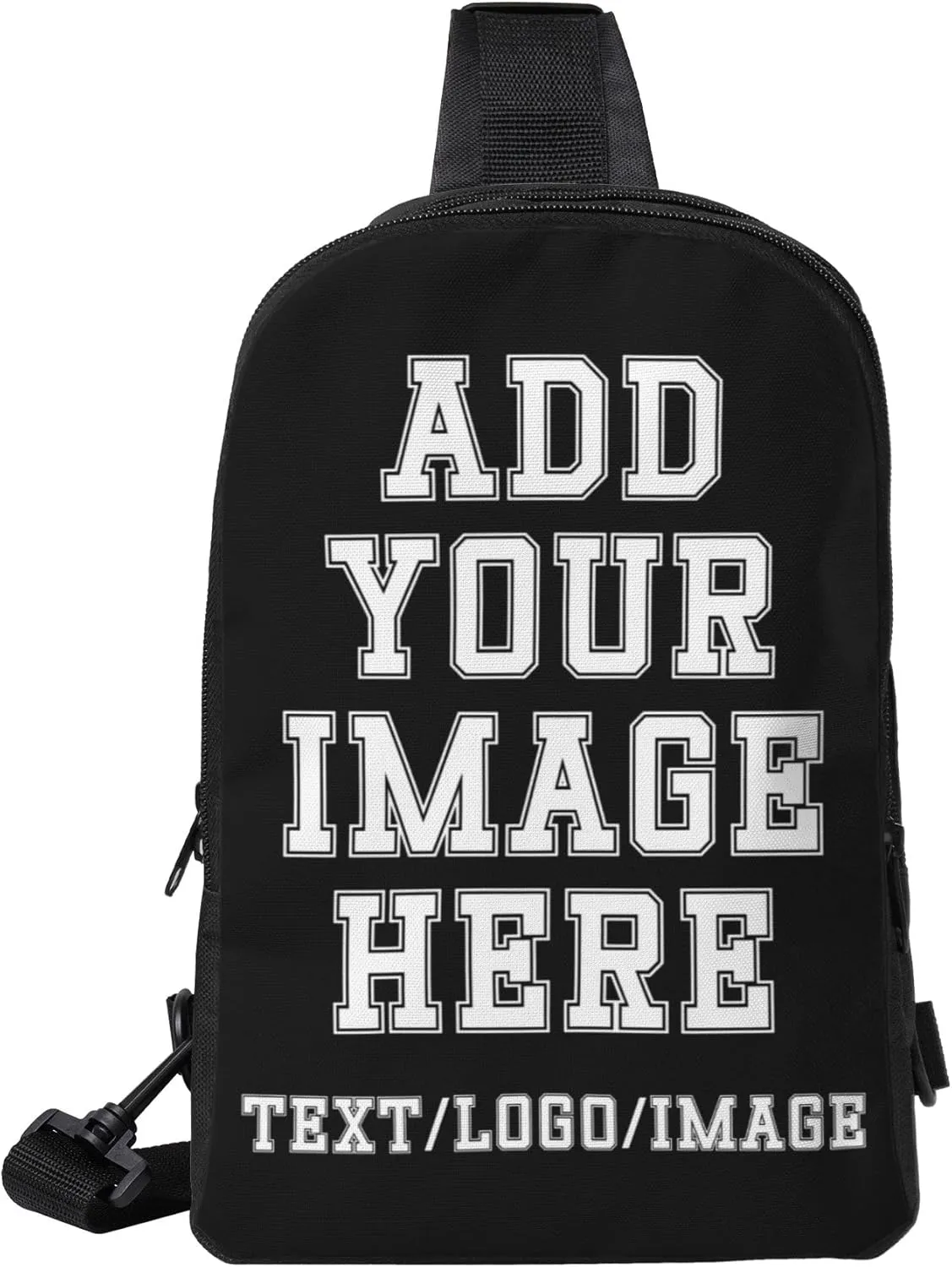 Sling Backpack Add Your Text Logo Photo Personalized Crossbody Sling Bags Design Your Own Custom Bag for Men Women