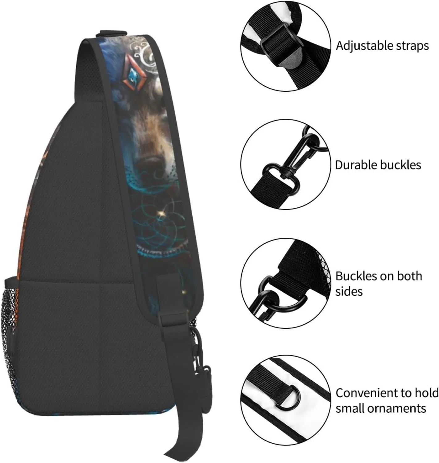 Sling Bag Crossbody Backpack Women Men Travel Chest Bag Casual Outdoor Sports Running Hiking