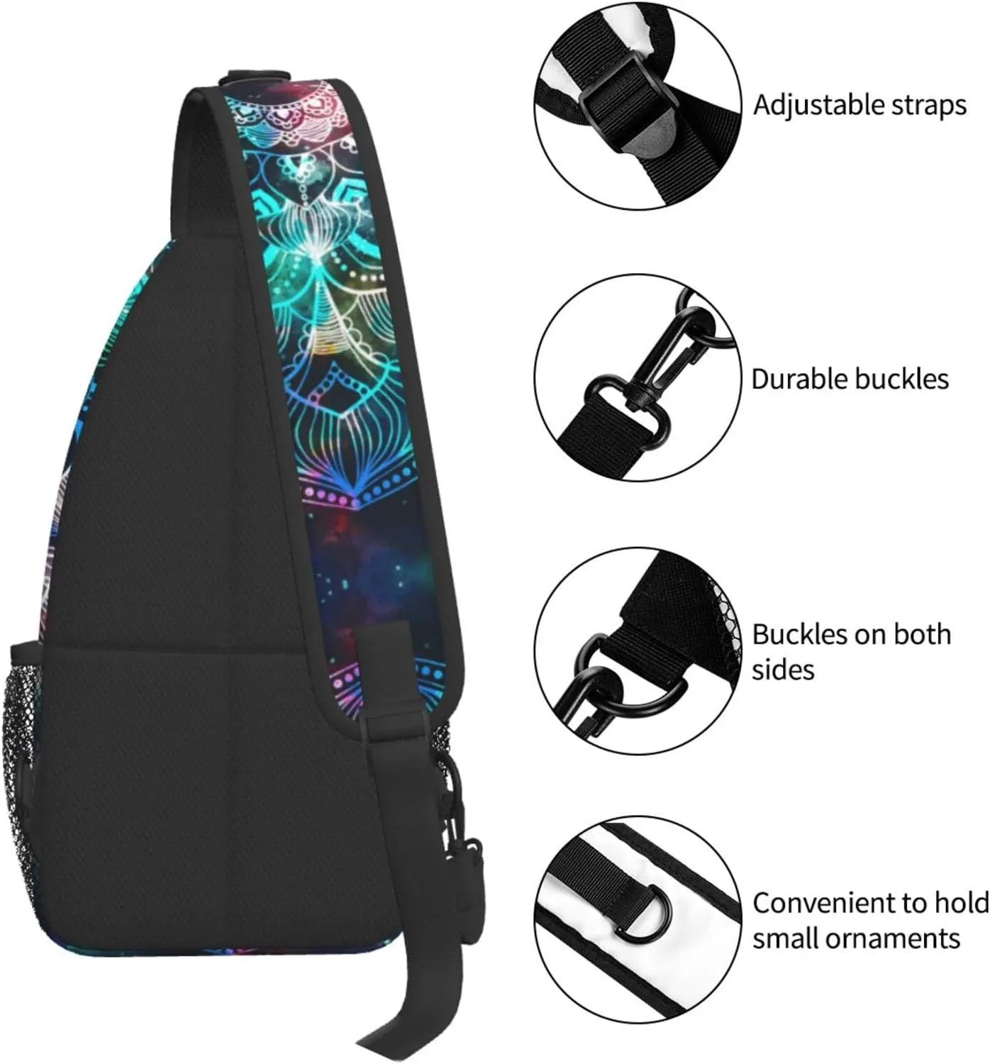 Sling Bag Crossbody Backpack Women Men Travel Chest Bag Casual Outdoor Sports Running Hiking