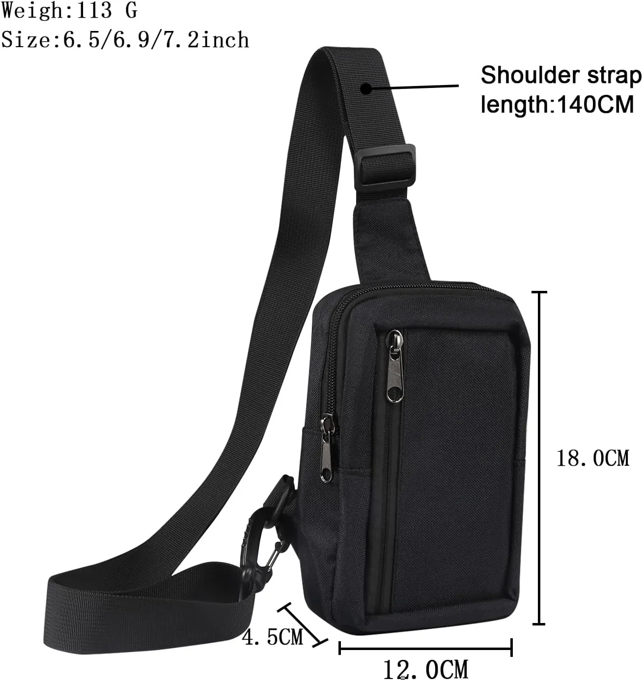 Sling Bag Crossbody, Waterproof Chest Bag for Men and Women, Crossbody Wallet Shoulder Bag for Outdoor