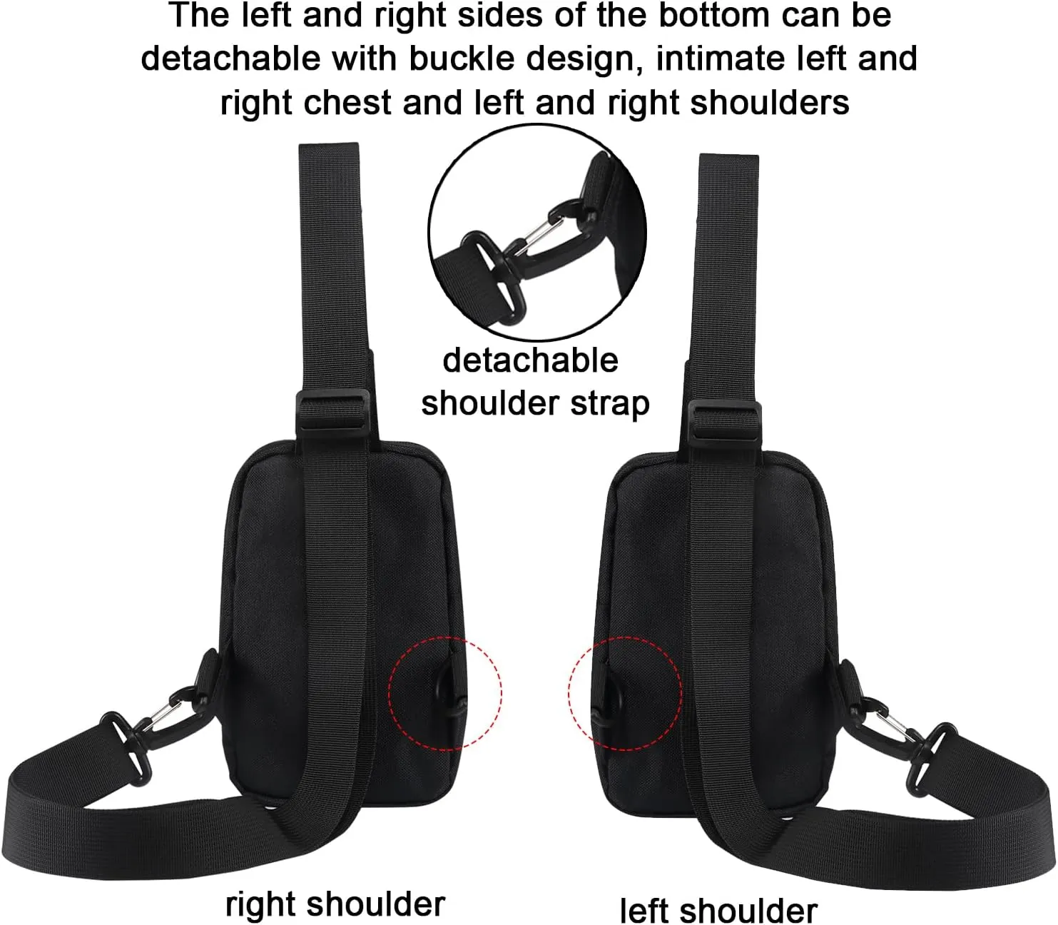 Sling Bag Crossbody, Waterproof Chest Bag for Men and Women, Crossbody Wallet Shoulder Bag for Outdoor