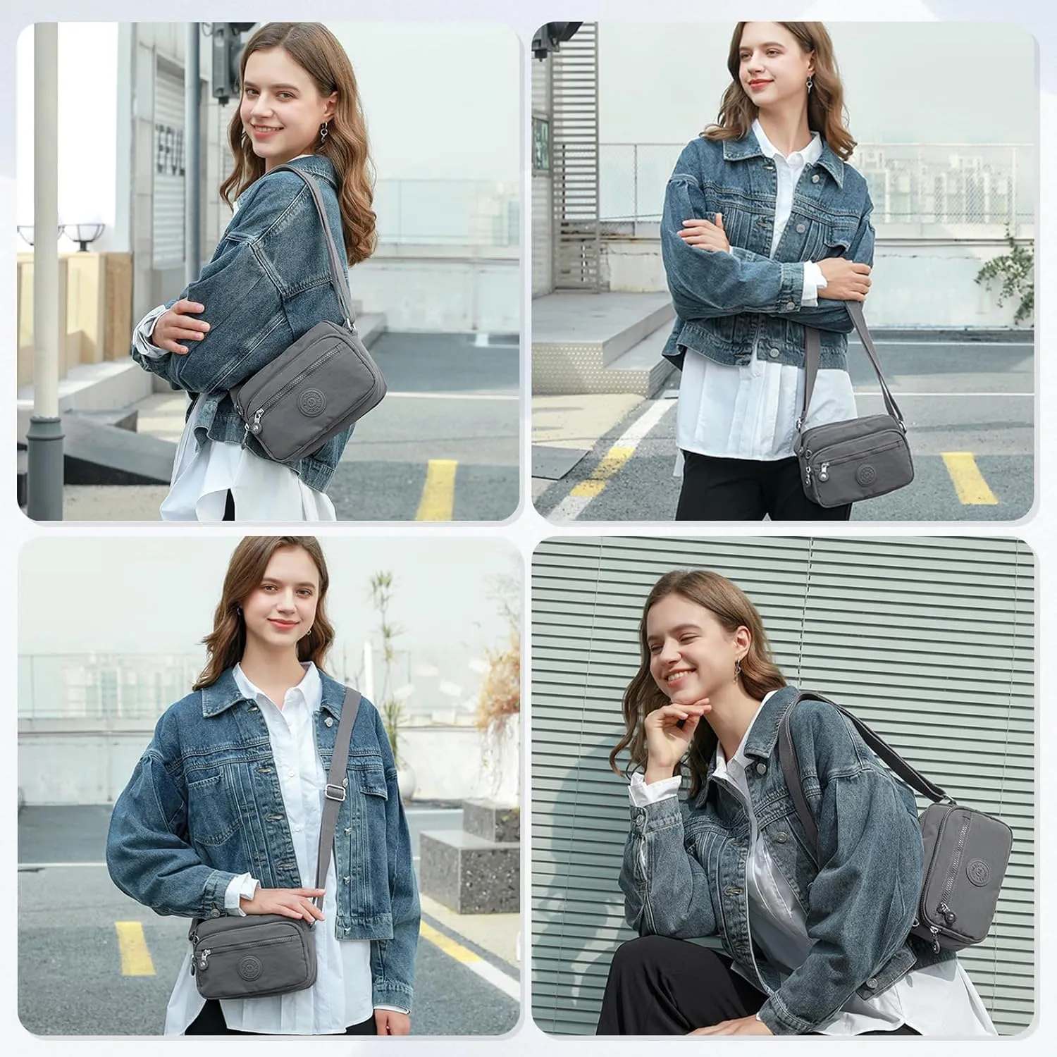 Small Crossbody Bags for Women Nylon Waterproof Lightweight Crossbody Purse Casual Fashion Shoulder Bag Handbags