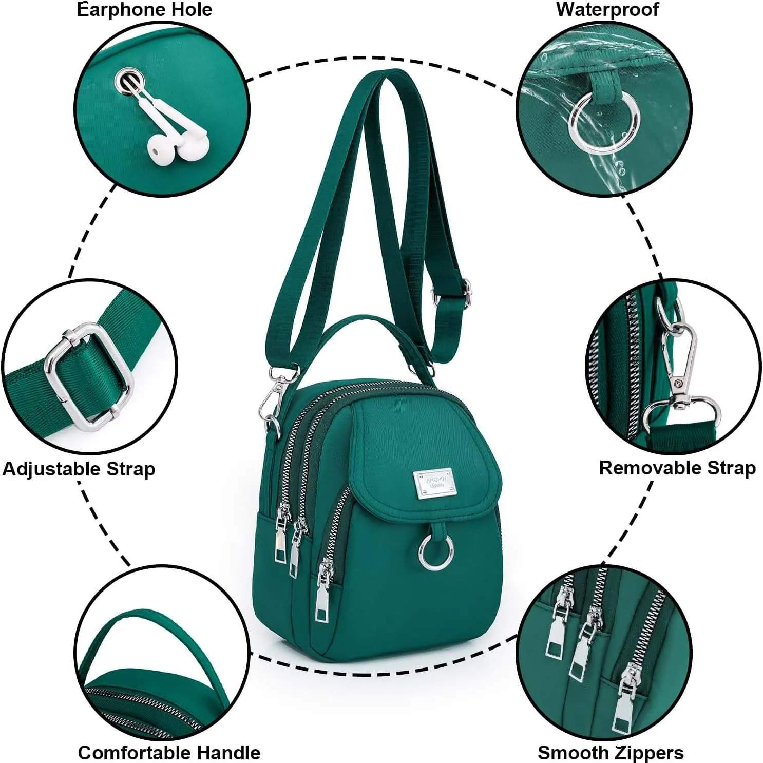 Small Crossbody Purse for Women, Nylon Crossbody Wallet Phone Bag Shoulder Strap Wallet Pouch, Mini Cell Phone Purse