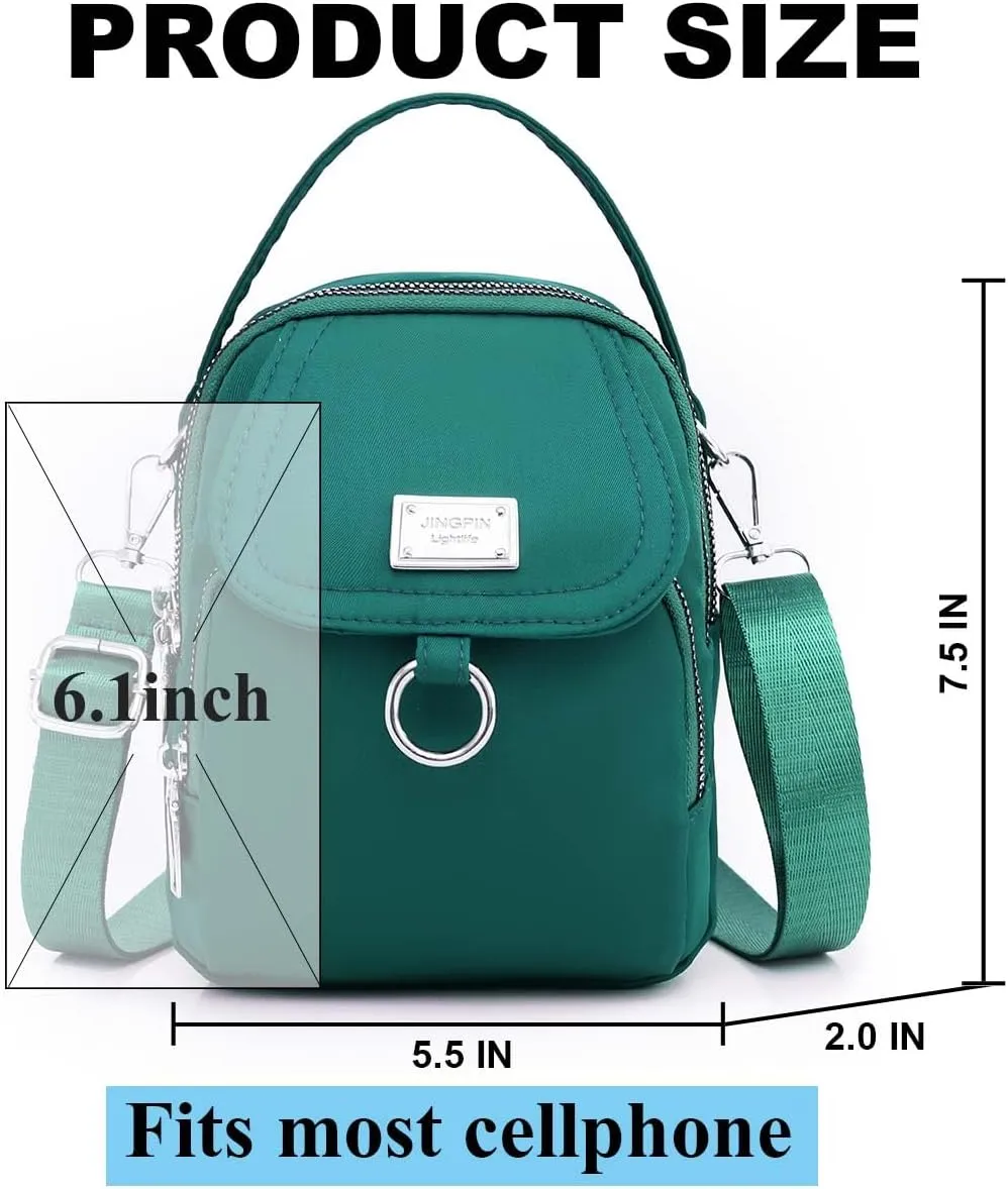 Small Crossbody Purse for Women, Nylon Crossbody Wallet Phone Bag Shoulder Strap Wallet Pouch, Mini Cell Phone Purse
