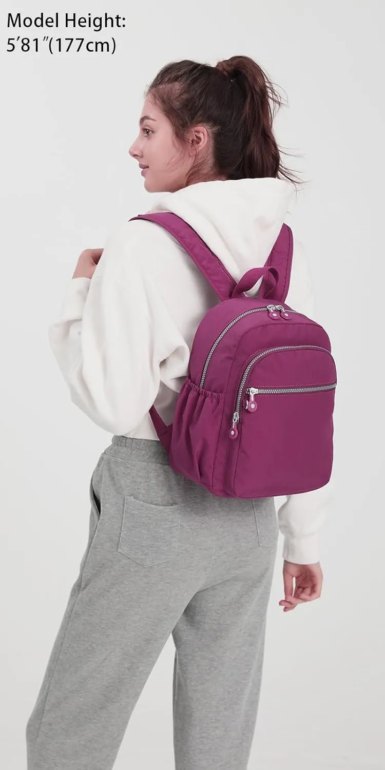 Small Nylon Backpack Mini Casual Daypack Lightweight Backpack for Women (PURPLE)