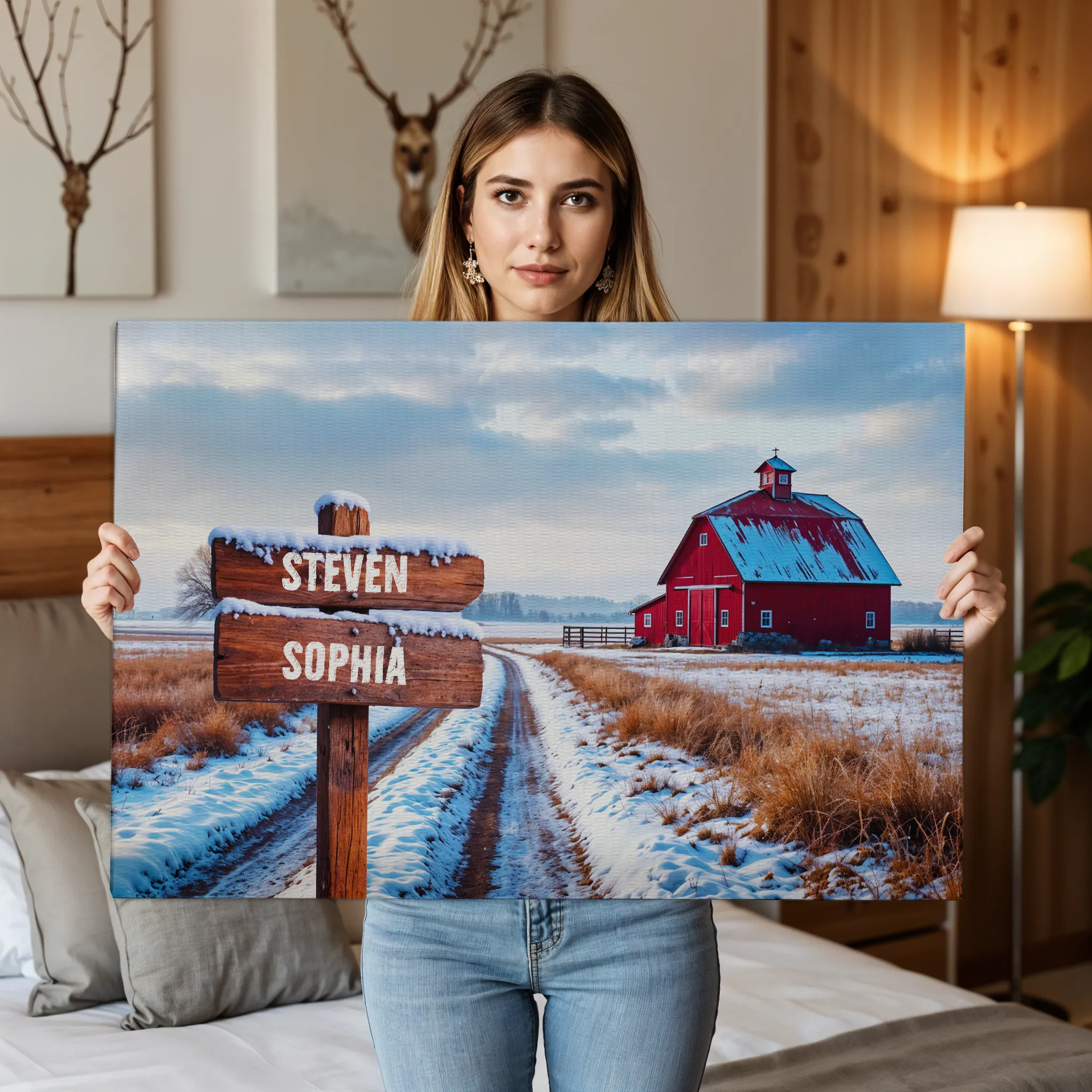 Snow Family Canvas
