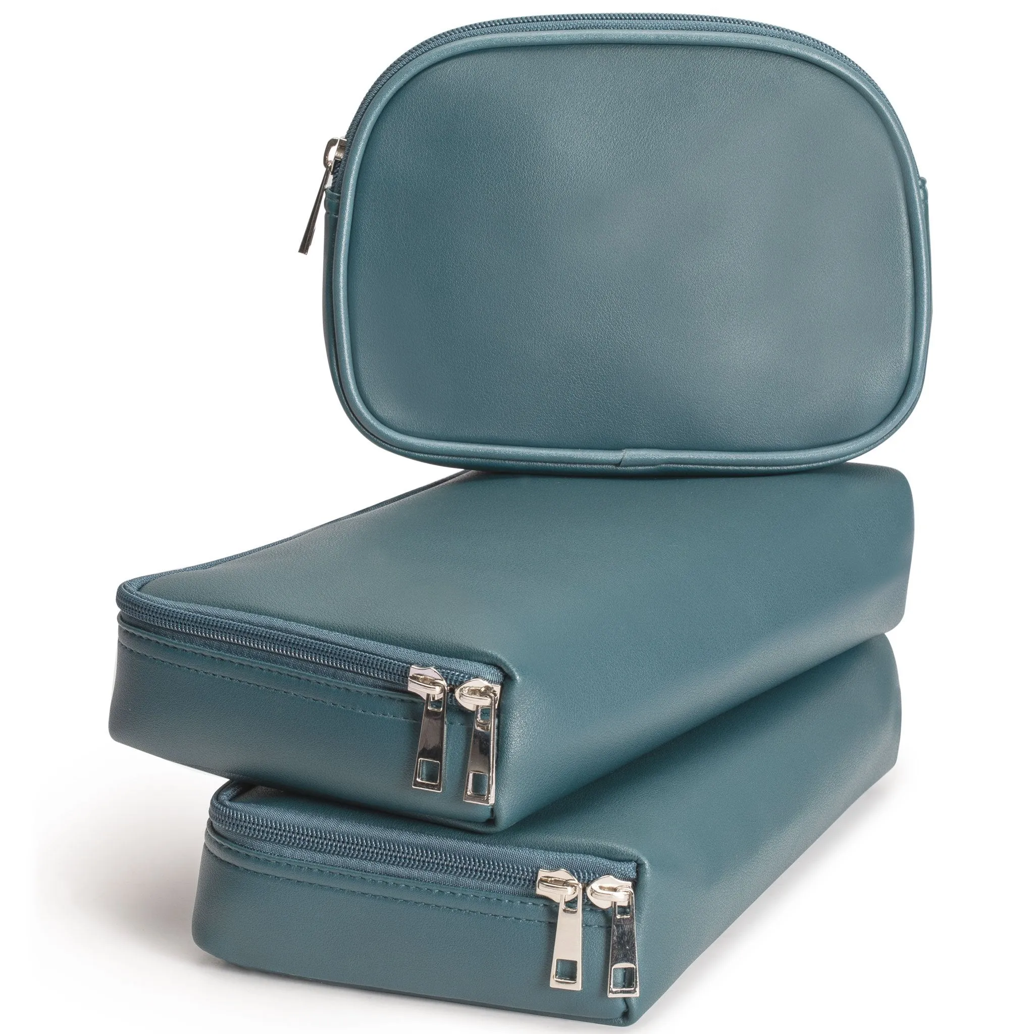 Soft Leatherette Mahjong Case - Lake Green