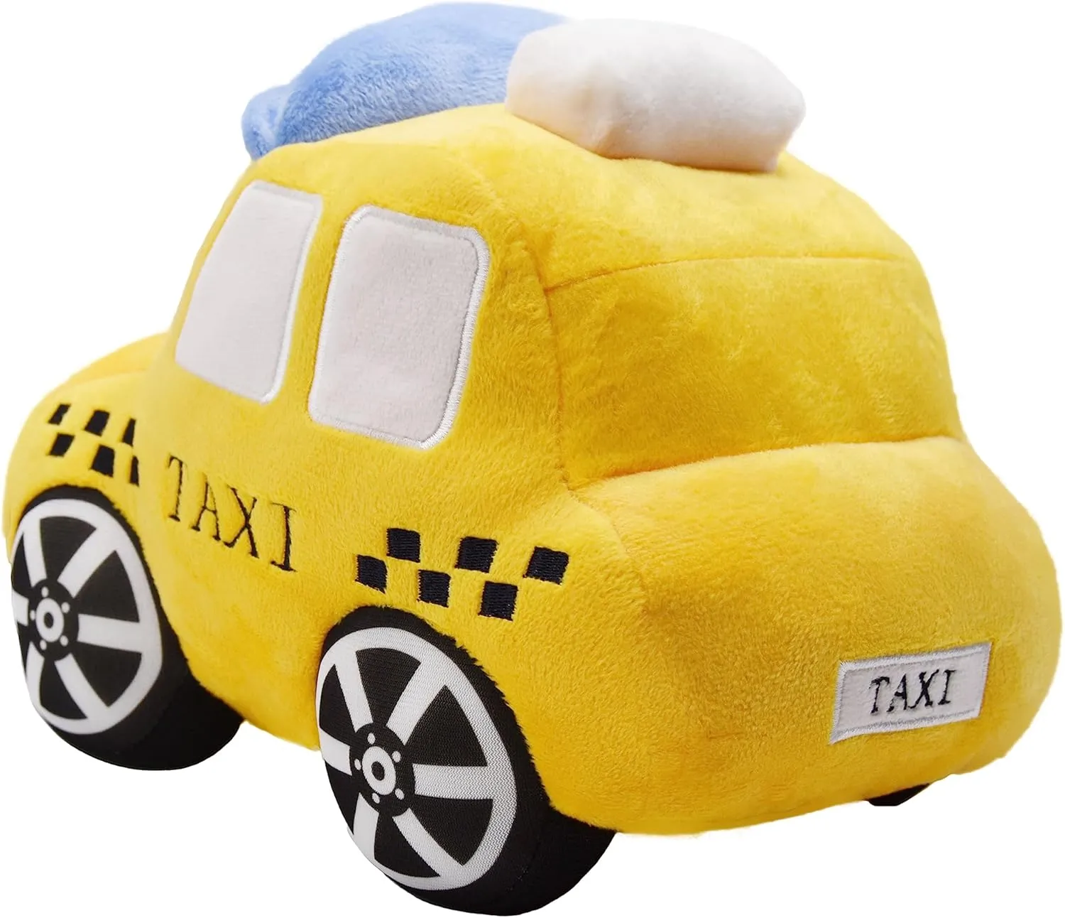 Soft Plush Taxi Stuffed Car Toy Super Cute Yellow Truck Plushie Excellent Gifts for Kids or Birthday Party 10.6 Inches (Taxi)