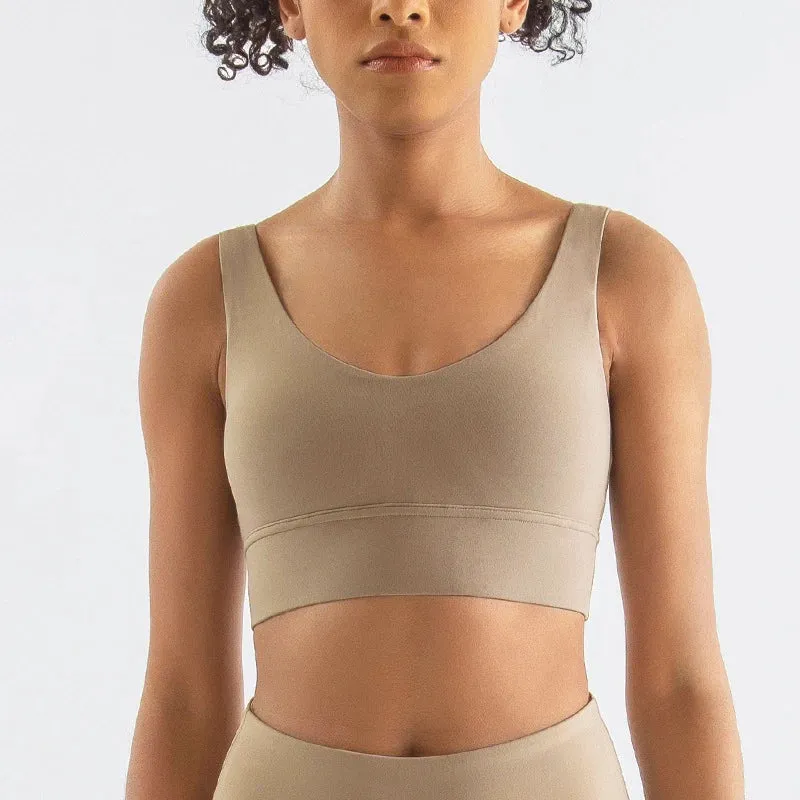 SOISOU Women’s Nylon Sports Bra – Removable Chest Pad, Anti-Shake, 15 Colors
