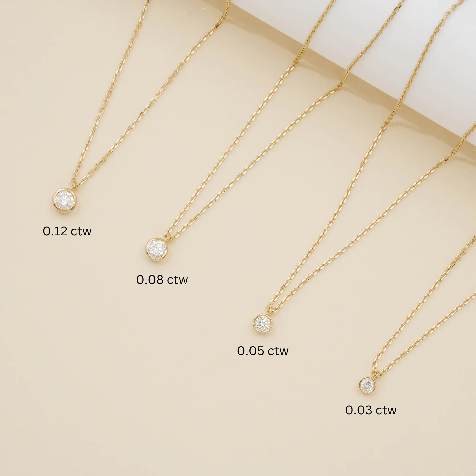Solitaire Bezel Diamond Necklace, Susie