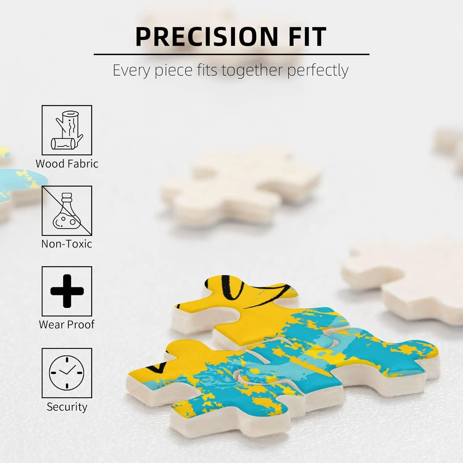 Space Theme,Portable Wooden Jigsaw Puzzle for Adults,Star Clusters,Birthday Gift for Family and Friends,Purple Blue Plastic Box Storage 1000PCS
