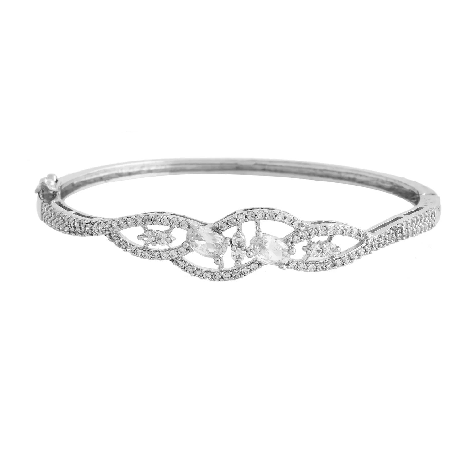 Sparkling Elegance Celestial Petals American Diamond Bracelet