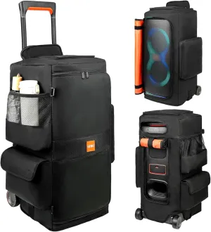 Speaker Case Compatible with JBL PartyBox 320,Portable Speaker Dust Cover Storage Bag Fits for JBL PartyBox 310 for Outdoor Travel,Black Orange,Cover Only