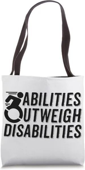 SPED Teacher Abilities Outweigh Disabilities Motivational Tote Bag