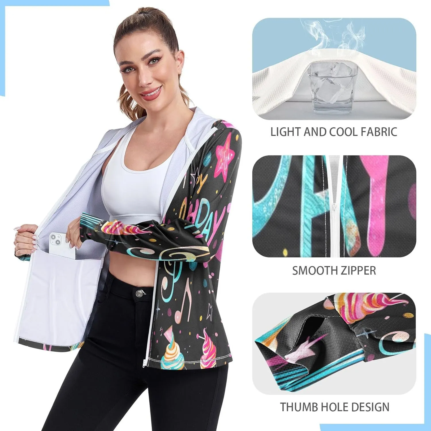 Spf Hoodie Upf 50 , Long Sleeve Top, Long Sleeve Zip up Hoodie, Hiking Shirt Women