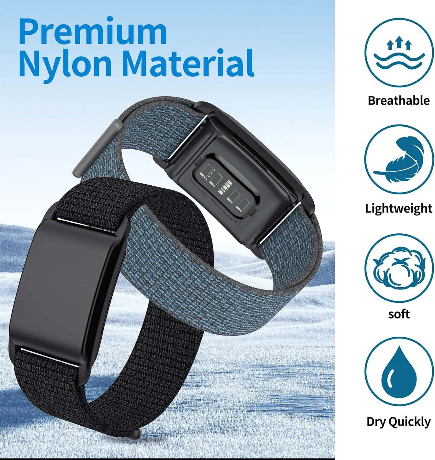 sport nylon solo loop Wristband for WHOOP 4.0,Woman Man for Every Occasion Rugged Nylon Sports Strap Soft Comfort Durability Breathable Odor Resistant for WHOOP 4.0/3.0 Activity Tracker