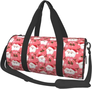 Sports Gym Duffle Bag Christmas Santa Claus Foldable Lightweight Travel Bag